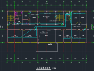 某6层框架结构办公楼电气图，电气设计图CAD施工图纸下载