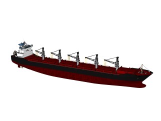 现代的大型货船skb文件，货船草图大师模型下载