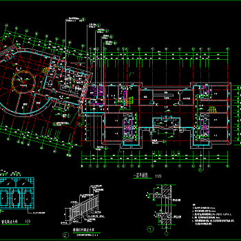 古建招待所CAD施工图，招待所CAD建筑图纸下载