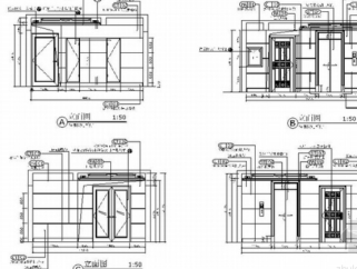 精品现代住宅标准层电梯厅竣工图（二）