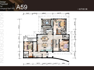 托斯卡纳风格别墅CAD施工图及效果图下载