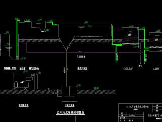 某污水处理厂BAF工艺设计CAD图纸，污水处理厂全套CAD施工图下载
