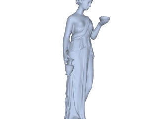 石膏欧式女神雕塑su模型,摆件草图大师模型下载