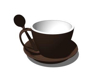  现代咖啡杯草图大师模型，咖啡杯sketchup模型下载