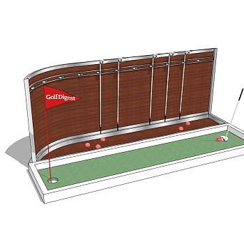现代高尔夫草图大师模型，高尔夫su模型下载