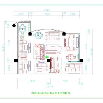 东城金海家具专卖店施工图cad图纸下载