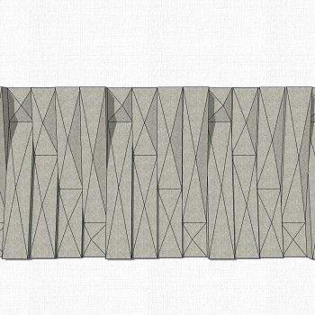 现代造型景墙草图大师模型，景墙sketchup模型免费下载