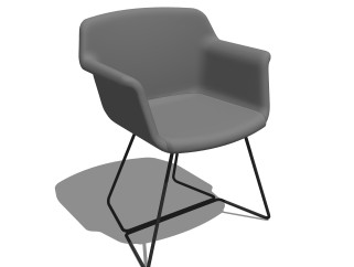 现代单椅草图大师模型，单椅sketchup模型下载