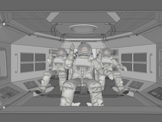 现代宇航员sketchup模型，人物草图大师模型下载