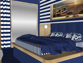 现代卧室免费su模型，卧室skp模型下载