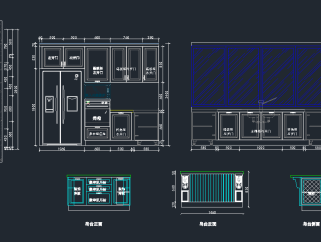 原创全屋定制板式家居标准柜体CAD图库，标准橱柜CAD图纸下载