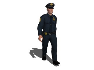 现代警察人物草图大师模型，警察人物sketchup模型下载