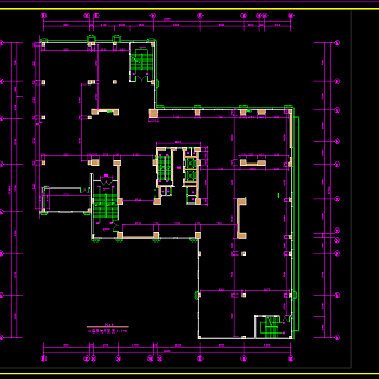 建行支行管理中心CAD施工图，办公空间CAD施工图下载