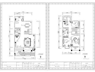 二层现代别墅CAD施工图，CAD建筑图纸免费下载