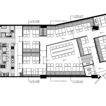 拉面馆餐饮空间设计施工图案例