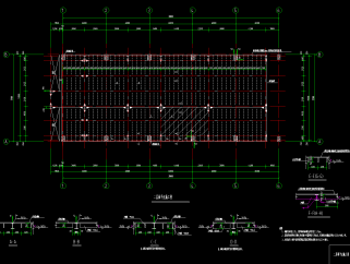 某厂房结构设计图纸，厂房CAD工程图纸下载