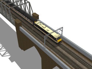 铁路桥草图大师模型设计下载，sketchup铁路桥su模型分享