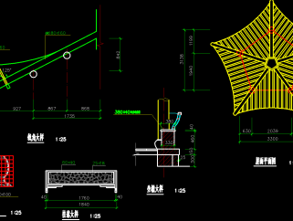 原创古式亭子CAD图纸，古式亭子建筑施工图设计下载