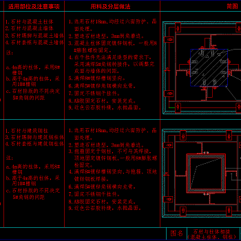 墙面通用节点，墙面CAD图纸下载