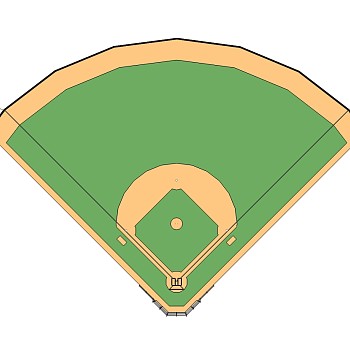 棒球馆草图大师模型，棒球馆SU模型下载
