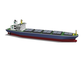 现代的大型货船sketchup模型，货船su模型下载