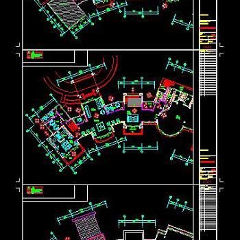 现代休闲会所CAD施工图，休闲会所CAD建筑图纸免费下载