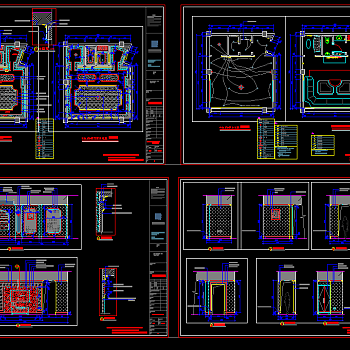 现代夜总会全套cad施工图，现代夜总会CAD施工图纸下载