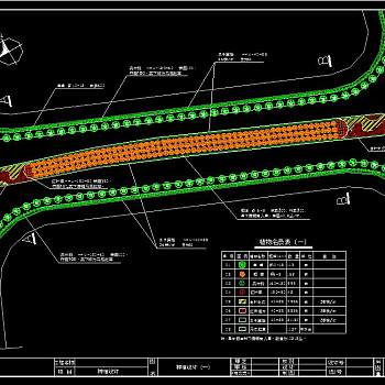 道路景观施工图，道路景观CAD设计图