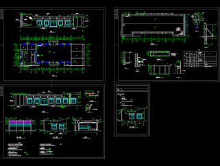 现代食堂建筑施工图，食堂CAD建筑图纸下载