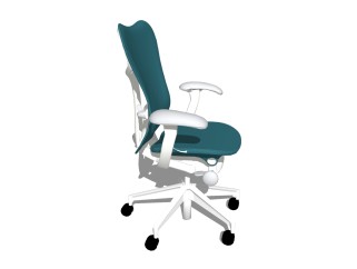 现代办公椅 草图大师模型 ，现代简约蓝色办公椅SU模型下载