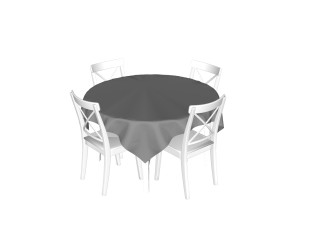 简欧餐桌椅免费su模型，餐桌椅sketchup模型下载