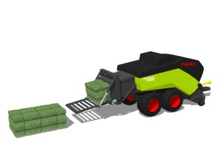 现代农业机械设备草图大师模型，农用机械skp模型下载