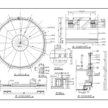 大堂环形栏杆详图CAD图纸