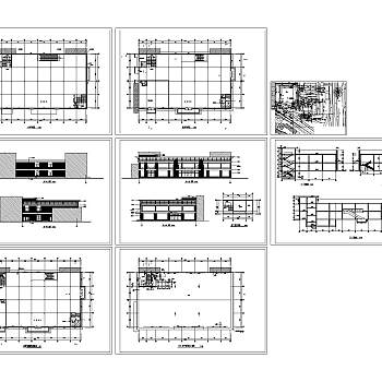 二层小超市建筑设计图下载,超市dwg文件分享