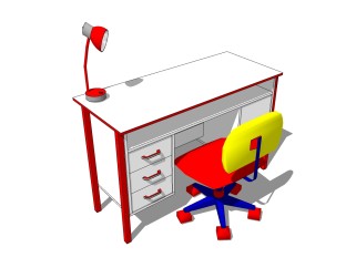 儿童桌椅草图大师模型，儿童桌椅sketchup模型下载