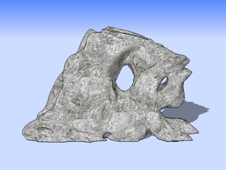 造型假山石头su模型下载、石头草图大师模型下载