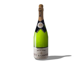 法国酩悦香槟草图大师模型，酒水sketchup模型下载