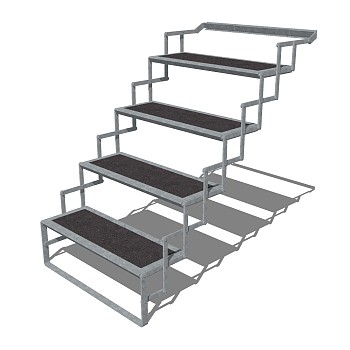 现代钢结构折叠楼梯草图大师模型，钢结构折叠楼梯sketchup模型免费下载
