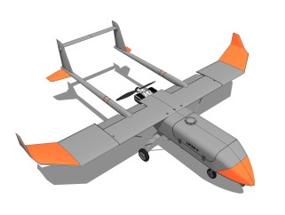现代无人机草图大师模型，无人机sketchup模型下载