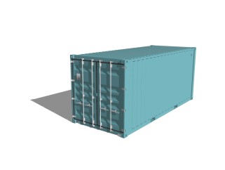 现代集装箱sketchup模型，集装箱草图大师模型下载