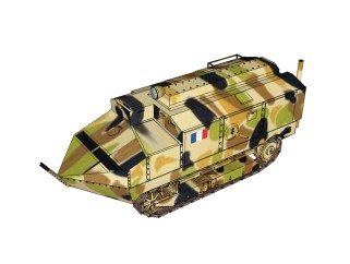 现代施耐德坦克sketchup模型下载，坦克草图大师模型