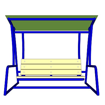 现代吊椅草图大师模型，秋千椅su模型下载