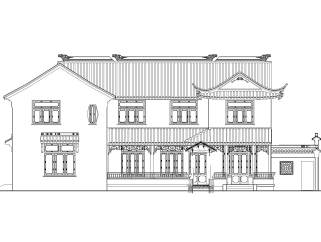 江南风二层别墅建筑CAD施工图