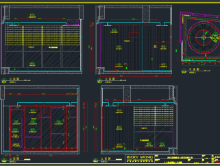 万骏总部工装设计CAD施工图，办公空间CAD施工图下载