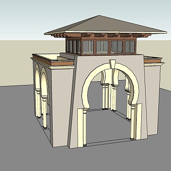 欧式风格亭子sketchup模型下载,亭子草图大师模型