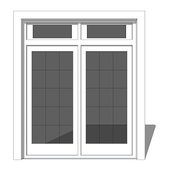 现代入户门草图大师模型，实木门SU模型下载