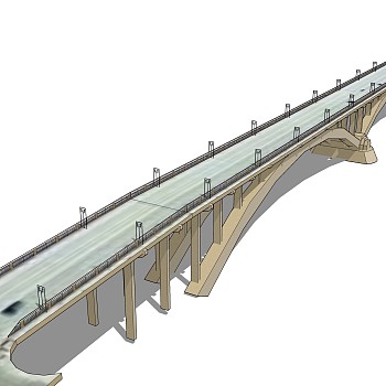 现代桥梁草图大师模型下载，sketchup桥梁su模型分享