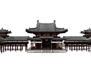 中式古建筑房屋免费su模型下载、古建筑房屋草图大师模型下载
