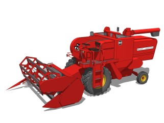 现代农业机械设备su模型，农用机械sketchup模型下载
