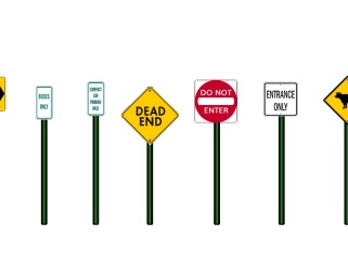 现代城市交通道路指示牌组合草图大师模型免费下载，交通道路指示牌skp文件下载